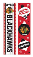 Chicago Blackhawks 46" Double Sided Leaner, Christmas