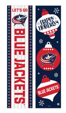 Columbus Blue Jackets 46" Double Sided Leaner, Christmas