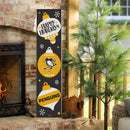 46" Double Sided Leaner, Pittsburgh Penguins, Christmas