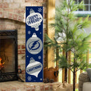 46" Double Sided Leaner, Tampa Bay Lightning, Christmas
