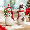 Snowman Friends With Cardinals Statue, 2 ASST