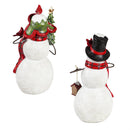 Snowman Friends With Cardinals Statue, 2 ASST