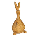 Wood Look Ceramic Rabbit, Standing