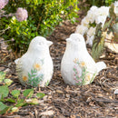 Carved Floral Statuary, Set of 2