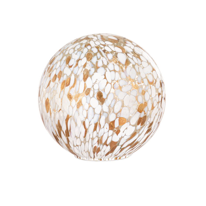 8" LED Art Glass Gazing Ball, Cheena,84g5114