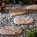 Terracotta Floral Round Stepping Stone