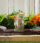 Evergreen Statuary,Forest Finds Squirrel With Chickadee Statue,9.25x7.09x14.96 Inches
