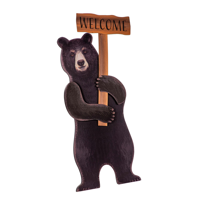 Wooden Welcoming Bear Porch Leaner,84g5269