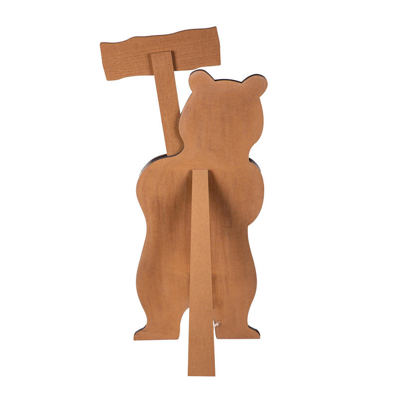 Wooden Welcoming Bear Porch Leaner,84g5269