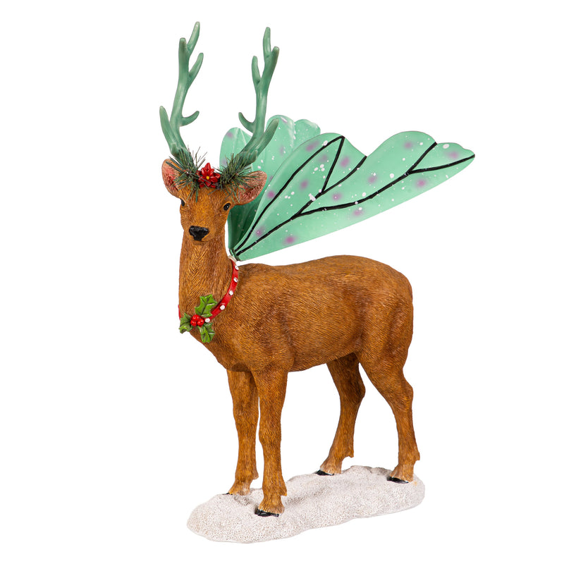 Reindeer With Metal Wings  Statuary,84g5343