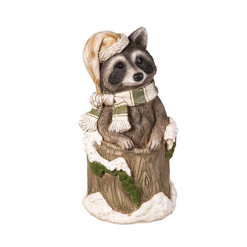 Bundled Up Racoon Statuary,84g5347