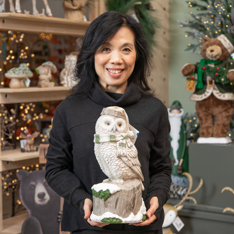 Bundled Up Owl Statuary,84g5348