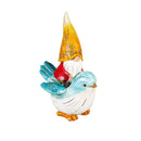 Resin Gnoms Riding On Bird Statue, 8"H