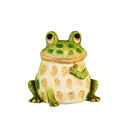 Pollinator Garden Statue, Ceramic Frog Family Statue, Set of 3, 7"H