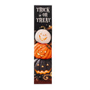 LED Trick-or-Treat Porch Leaner with Jack O'Lantern Pumpkins, 44" H