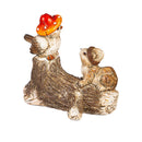 Resin Mushroom Animals Statue, 5"H