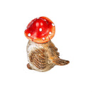 Resin Mushroom Birds Statue Set, 7"H