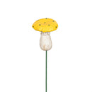 Mushroom Resin Plant Pick with Mushroom Planter, 7"H