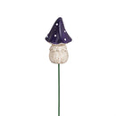 Mushroom Resin Plant Pick with Mushroom Planter, 7"H