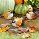 Harvest Hat Birdies Statue, 5"H