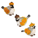 Harvest Hat Birdies Statue, 5"H