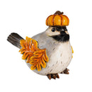 Harvest Hat Birdies Statue, 5"H