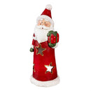 Woodland Storybook Garden Statue, MGO Statue Candle Holder, Santa and Reindeer, 16.5"H, Asst of 2