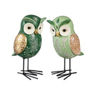 Shades of Emerald Garden Statue, Resin Statue, Owl, 8"H, Asst of 2