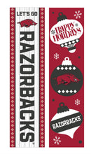 46" Double Sided Leaner, University of Arkansas, Christmas
