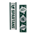 46" Double Sided Leaner, Michigan State University, Christmas