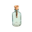 Blue Transparent Vase with Pot-Shaped Terracotta Top