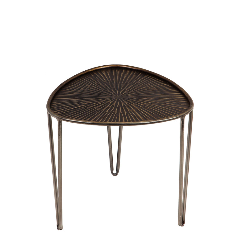 Leaf Shape Metal Nested Side Tables, Set of 3,8f00459