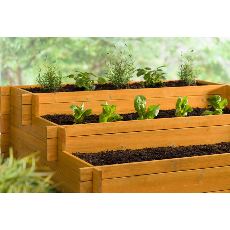 Evergreen Garden Tools & Supplies,Wood Garden Shelf,47.2x47.2x15.7 Inches