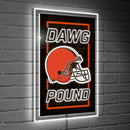 22"H x 14"L NeoLite Wall Decor, Rectangle, Cleveland Browns,8led3807nlrt