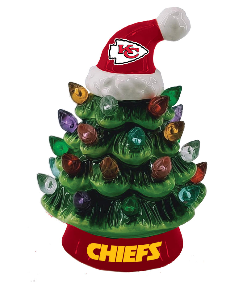 4" Mini LED Tabletop Christmas Tree, Kansas City Chiefs,8led3815mt