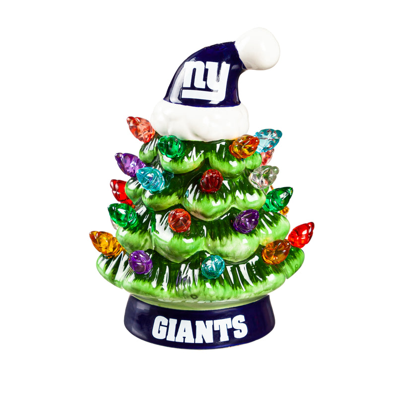 4" Mini LED Tabletop Christmas Tree, New York Giants,8led3820mt