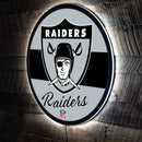Las Vegas Raiders NFL Football Large Round Vintage Edgelite LED Decor