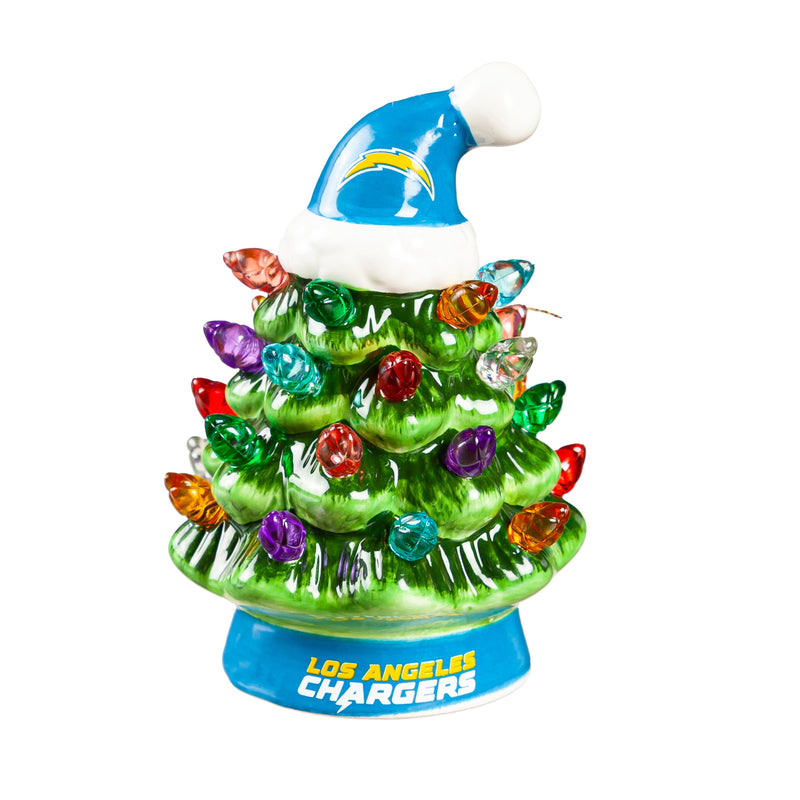 4" Mini LED Tabletop Christmas Tree, Los Angeles Chargers,8led3825mt