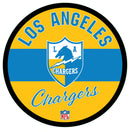 Los Angeles Chargers NFL Football Large Round Vintage Edgelite LED Decor
