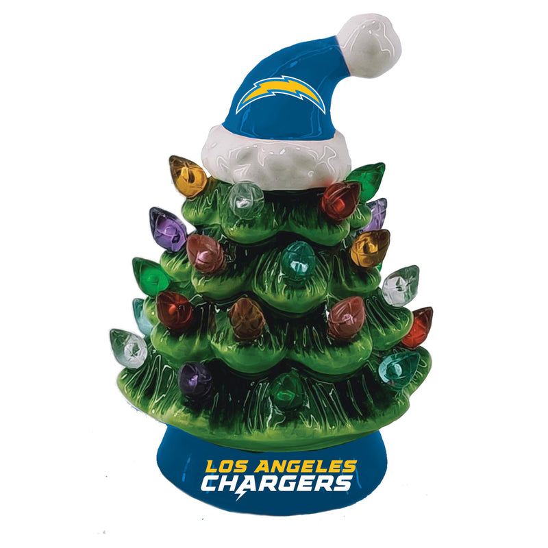 8" LED Ceramic Christmas Tree, Los Angeles Chargers,8led3825t