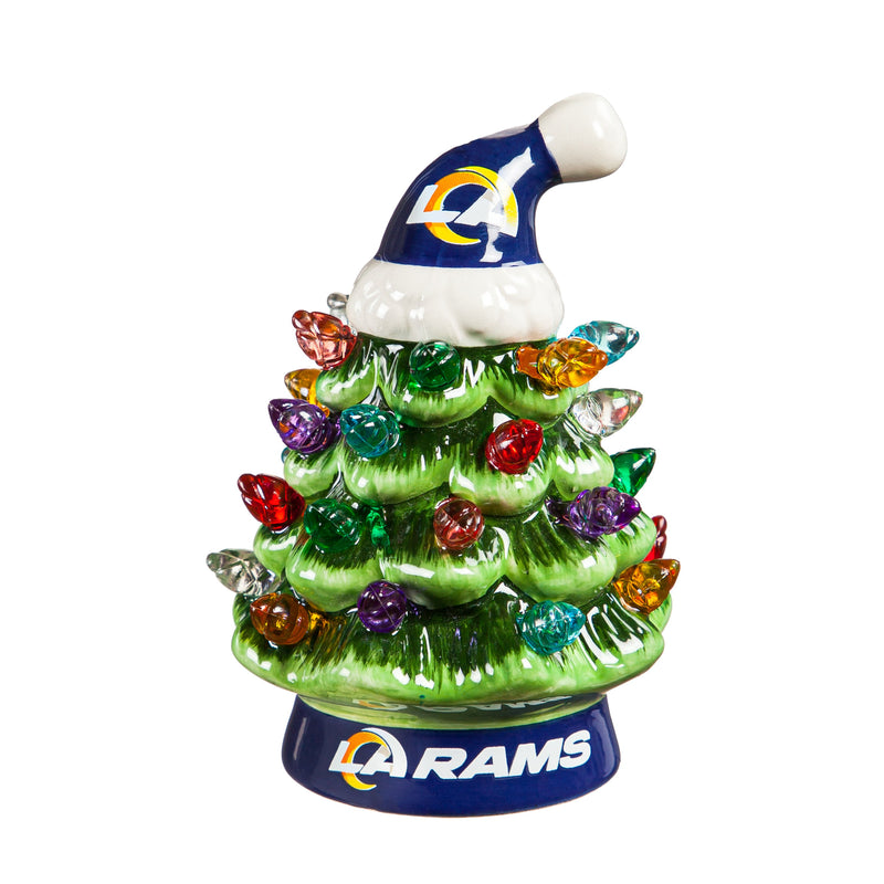 4" Mini LED Tabletop Christmas Tree, Los Angeles Rams,8led3828mt