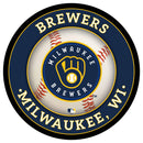 Milwaukee Brewers Baseball Large Round Edgelite LED Decor