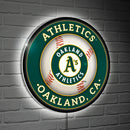Oakland A's Baseball Large Round Edgelite LED Decor