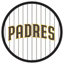 San Diego Padres Baseball Pinstripe Round LED Wall Decor
