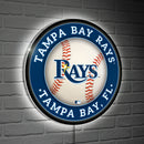 Tampa Bay Rays Baseball Large Round Edgelite LED Decor