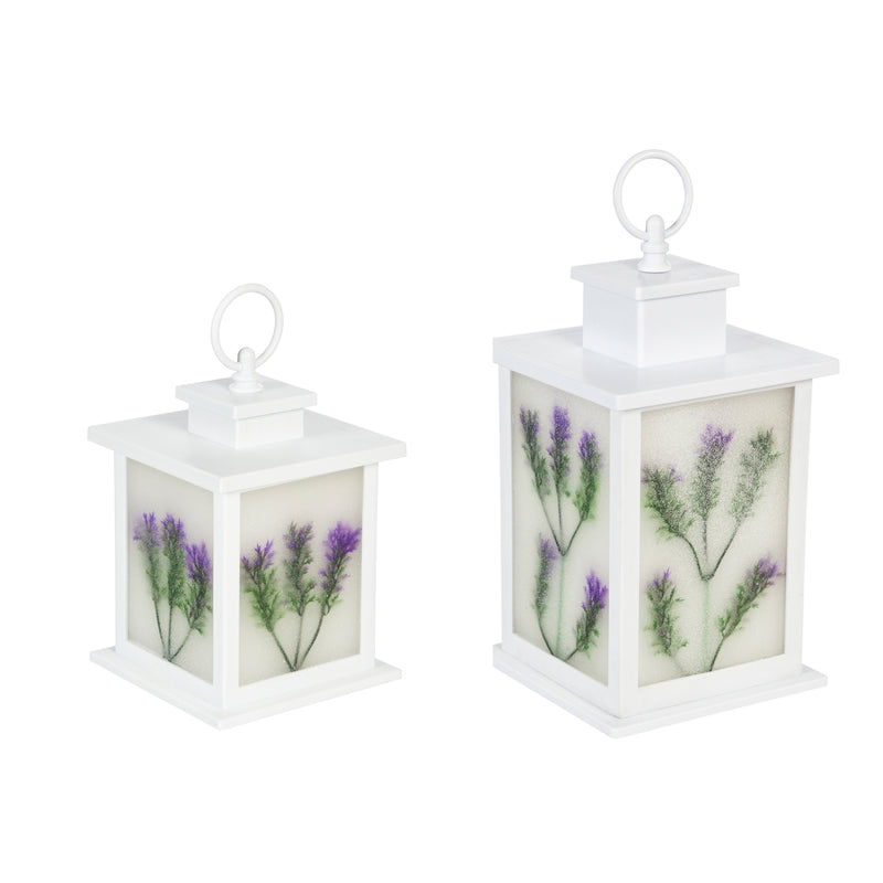 LED Lantern, Set of 2, Purple Lilac,8led429