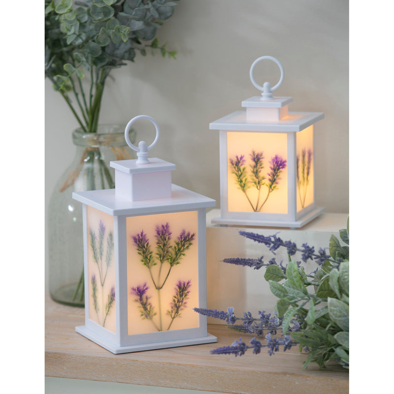 LED Lantern, Set of 2, Purple Lilac,8led429