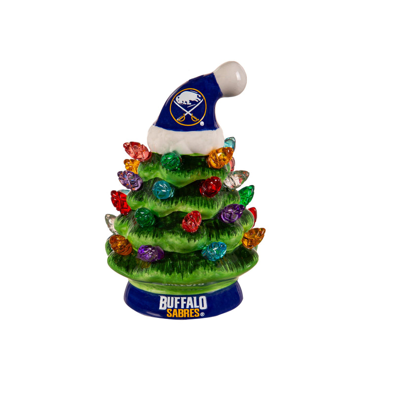 4" Mini LED Tabletop Christmas Tree, Buffalo Sabres,8led4352mt