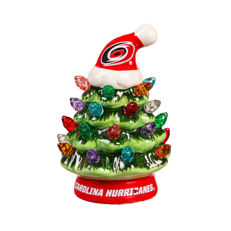 4" Mini LED Tabletop Christmas Tree, Carolina Hurricanes,8led4354mt