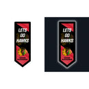 Chicago Blackhawks Hockey Pennant Glazelite LED Decor